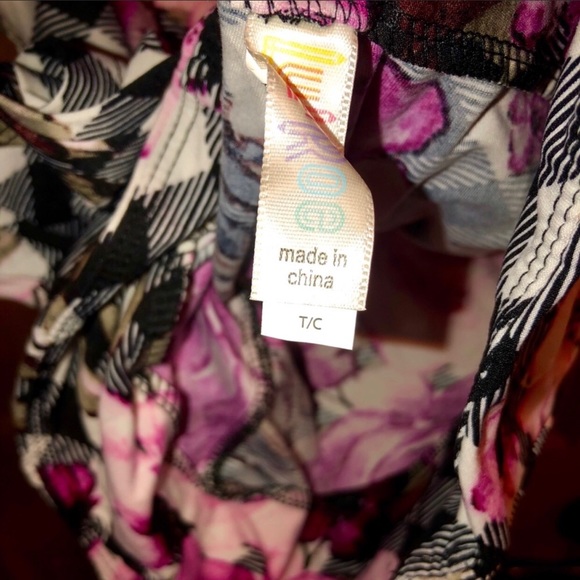 NWT TC LLR Pink Roses & B&W Plaid Leggings - Picture 5 of 6